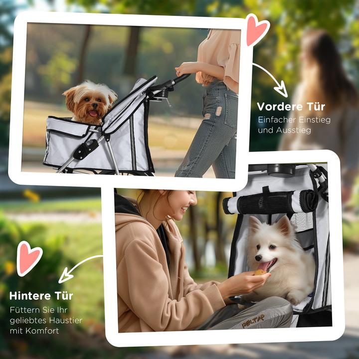 Immagine prodotto PawHut Carrello per cani con griglia (Cane, Pieghevole)