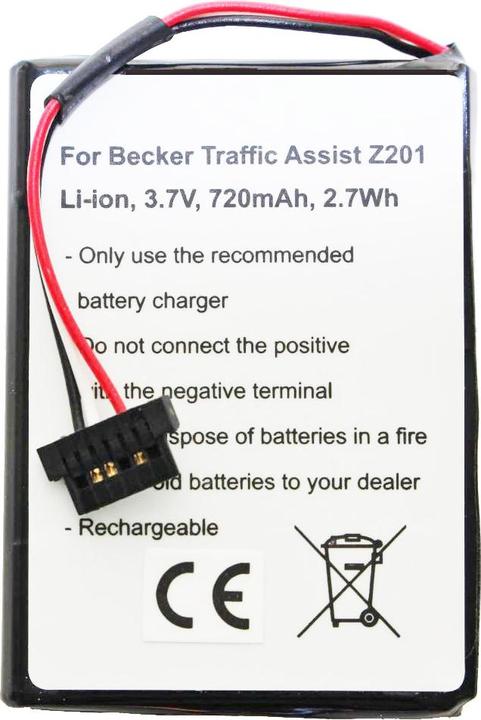 Actual product image Becker Traffic Assist Z201 battery, S30, 338937010150
