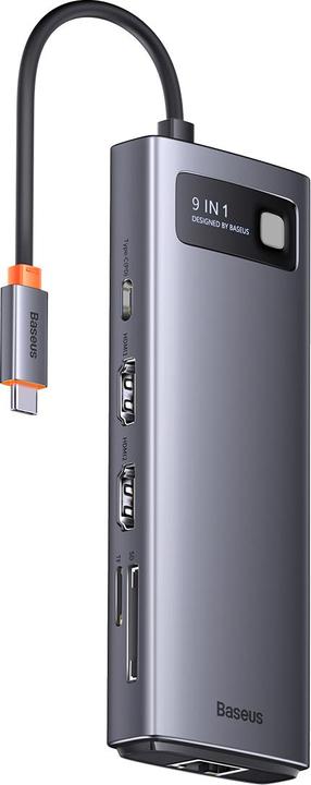 Produktbild Baseus Metal Gleam Series 9-in-1 Multifunctional Type-C HUB Docking Station (USB-C, 9 Ports)