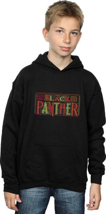 Actual product image Boys Black Panther Tribal Logo Hoodie (116)