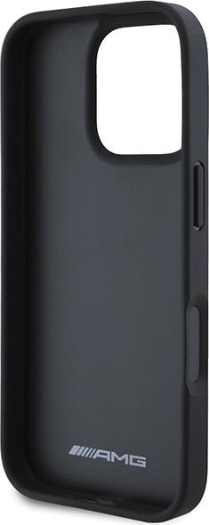 Immagine prodotto Mercedes AMG AMHCP16XGSEBK Custodia rigida iPhone 16 Pro Max 6,9" in pelle con linee in rilievo e logo nero (Apple iPhone 16 Pro Max)