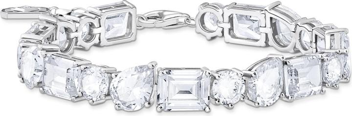 Produktbild Thomas Sabo Tennisarmband mit weissen Steinen in drei Schliffarten Silber (19 cm, Silber)