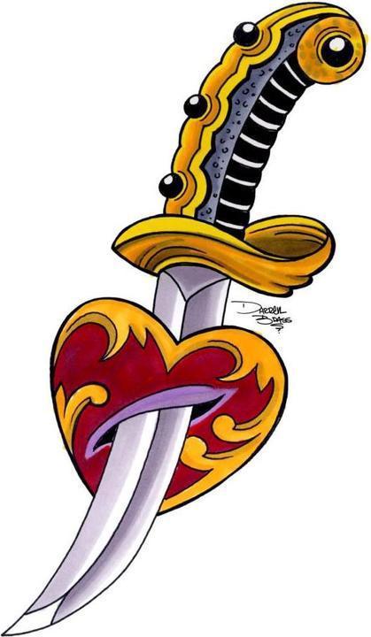 Image du produit Miami Ink Épée avec coeur (19 x 30 cm)