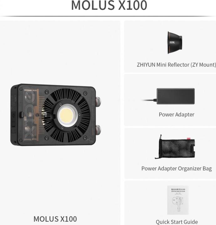 Immagine prodotto Zhiyun Molus X100 (Altre luci permanenti)