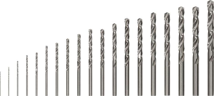 Actual product image Bosch Professional Zubehör PRO Metal HSS-G twist drill set, 19 pcs. (1 mm, 1.5 mm, 2 mm, 2.5 mm, 3 mm, 3.5 mm, 4 mm, 5 mm, 5.5 mm, 6 mm, 6.5 mm, 7 mm, 10 mm, 8 mm, 8.5 mm, 9 mm, 9.5 mm, 4.5 mm, 7.5 mm)