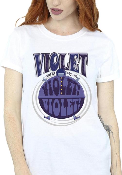 Immagine prodotto Willy Wonka & the Chocolate Factory Violet Turning Violet Maglietta Ampia Donna (S)
