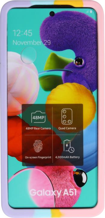 Image du produit PhoneLook Coque Silicone jeu éclate bulles anti-stress arc-en-ciel (Samsung Galaxy A52)