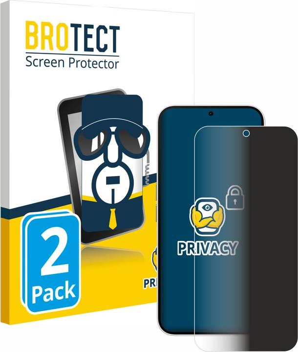 Productafbeelding BROTECT Anti-spionnetje privacyfolie Beschermfolie tegen blauw licht (2 Stuk, Niets Telefoon (2a))