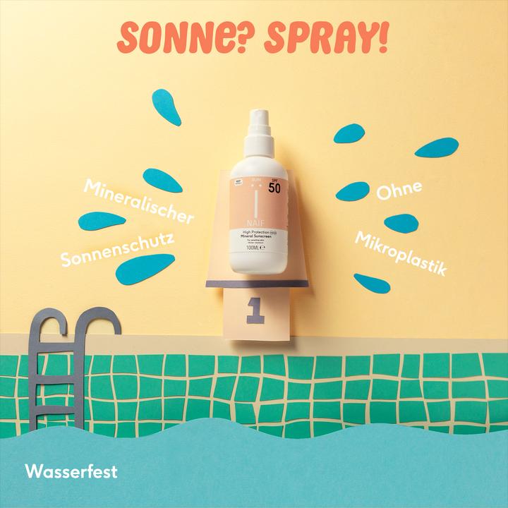 Immagine prodotto Naïf Spray solare per adulti (Spray solare, SPF 50, 100 ml, 133 g)