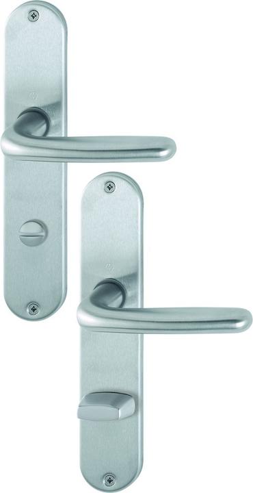 Produktbild Hoppe Langschildgarnitur Cardiff E1850Z/302 Edelstahl F69 SK/OL 78 mm DIN links / rechts (Türgriff)