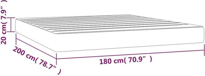 Actual product image VidaXL Moyna (180 x 200 cm, Spring core)