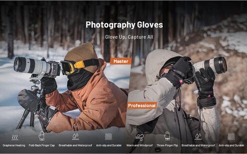 Actual product image Pgytech Photography Gloves Professional (M) (M)
