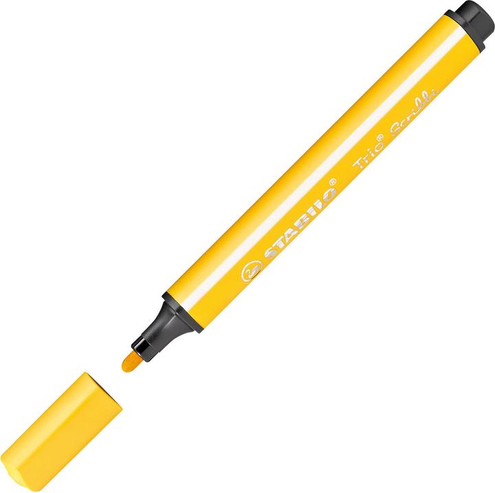 Actual product image STABILO Trio Scribbi Spring-loaded triangular felt-tip pen (Yellow, 1 x)