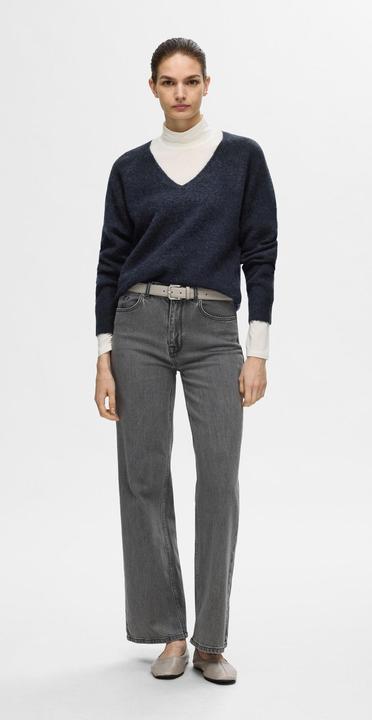 Actual product image Selected Femme V-neck knit jumper (XS)