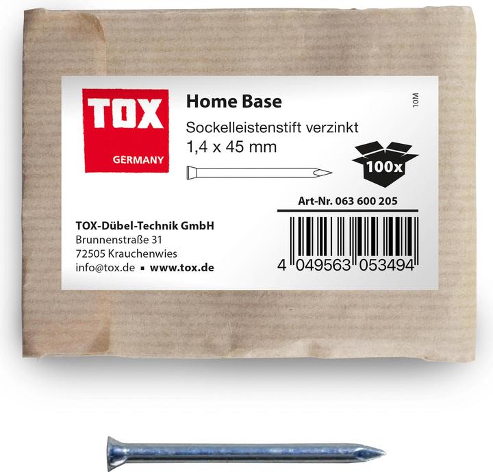 Image du produit Tox Plinthes Home Base 1,4x45 mm (100 pcs.) galvanisées (100 pcs)