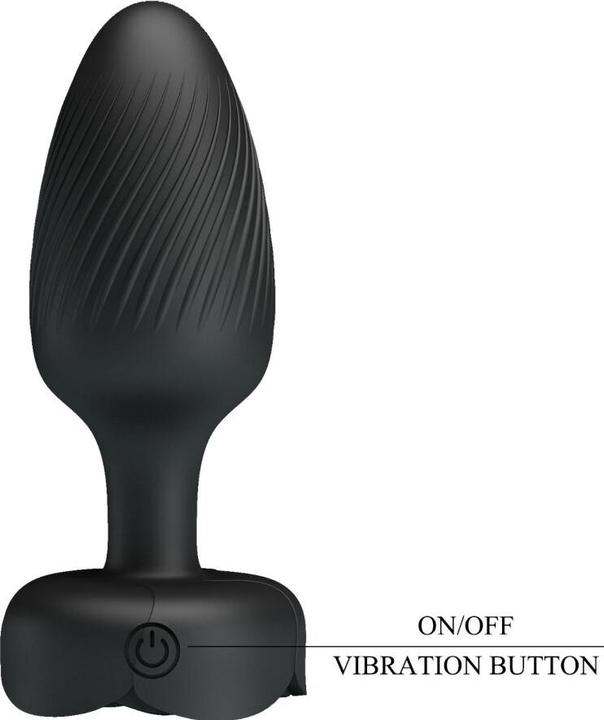 Produktbild Pretty Love - Osborn Anal Plug Mit LED Licht Schwarz 9,8 cm