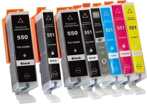 Actual product image Hermex Compatible Ink Cartridge XL for Canon PIXMA MG5450 (M, Y, FC, PGBK, C)