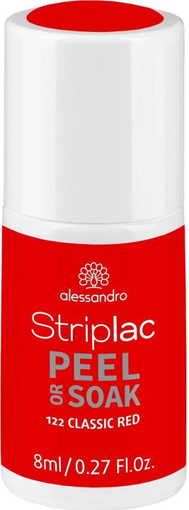Alessandro Striplac Peel or Soak Classic Red 8 ml (Orange, Rot, Abziehbarer Nagellack)
