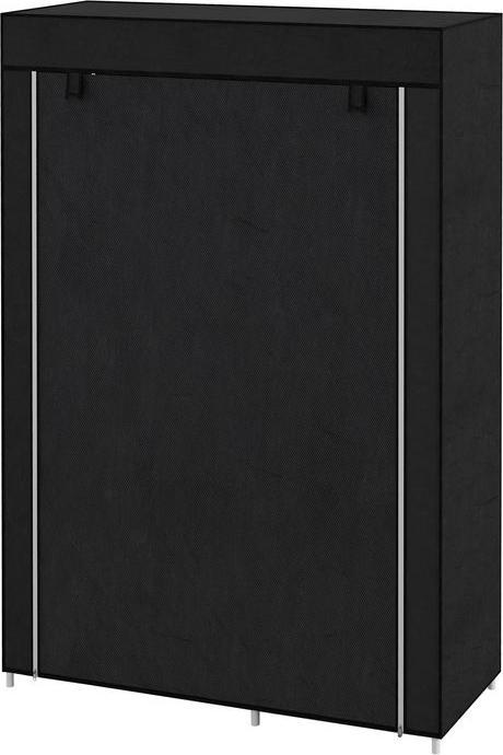 Produktbild Swisshandel24 Kleiderschrank Stoffschrank mit Kleiderstange, 6 Fächern, Faltbare Garderobe in Vlies-Optik, Faltsch (103 x 43 x 162.5 cm)