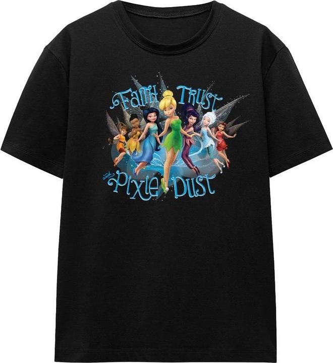 Actual product image Disney Interactive Studios Unisex Adult Faith, Trust And Pixie Dust Tinker Bell T-Shirt (S)