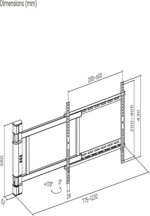 Produktbild SpeaKa Professional SP-TVM-701 (Wand, 75", 50 kg)