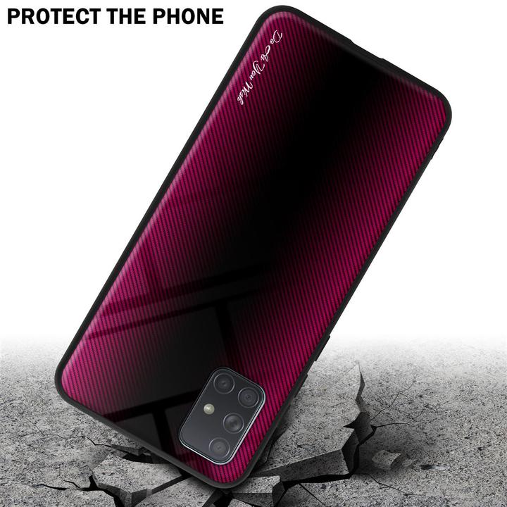 Actual product image Cadorabo TPU Striped Glass Cover (Samsung Galaxy A71)