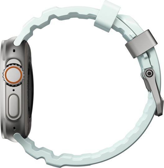Actual product image Nomad Rocky Point Band 46/49mm Icy Blue Glow Connector Natural (Compression moulded fluororubber (FKM))