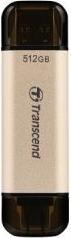 Actual product image Transcend JetFlash 930C USB flash drive 512 GB USB Type-A / USB Type-C 3.2 Gen 1 (3.1 Gen 1) Gold (512 GB, USB-C, USB-A, USB 3.2)