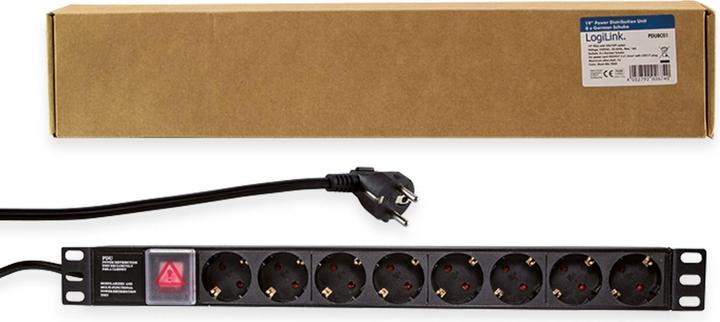 Actual product image LogiLink Power strip (8 x, CEE 7/3, 2 m)