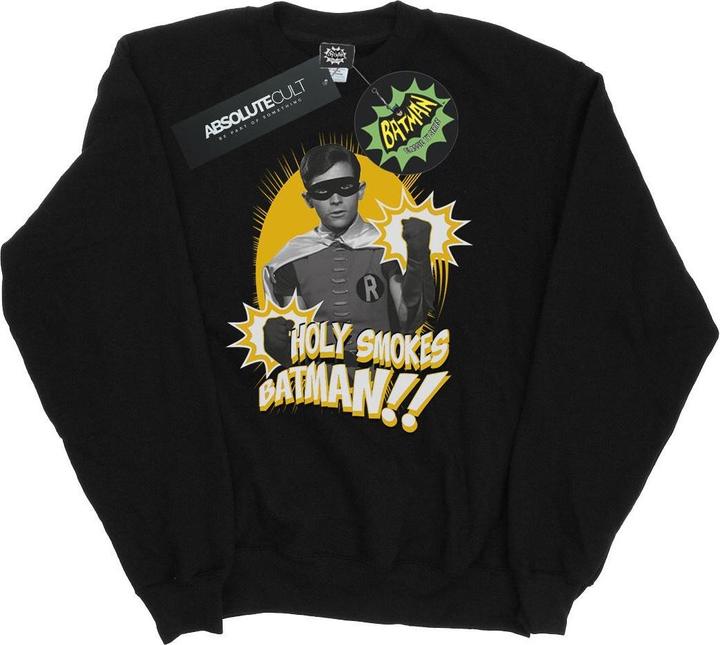 Actual product image Mens Batman TV Series Robin Holy Smokes Cotton Sweatshirt (XXL)