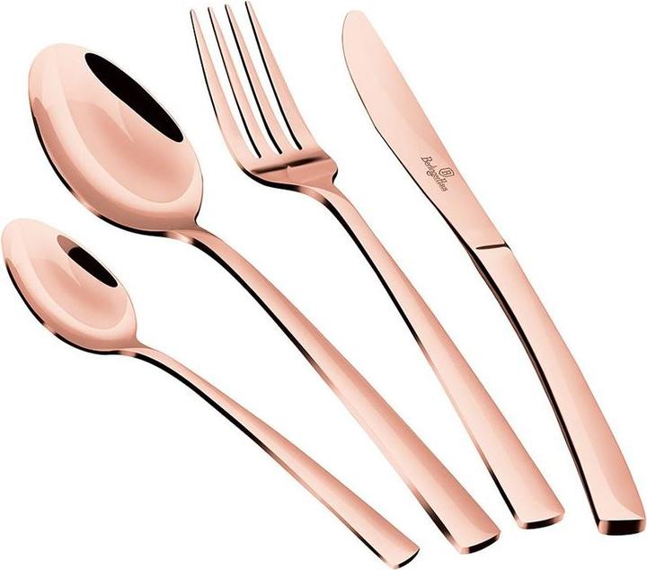 BerlingerHaus Set de couverts Metallic Line or rose 16 pièces (16 pièce(s), Set de couverts)