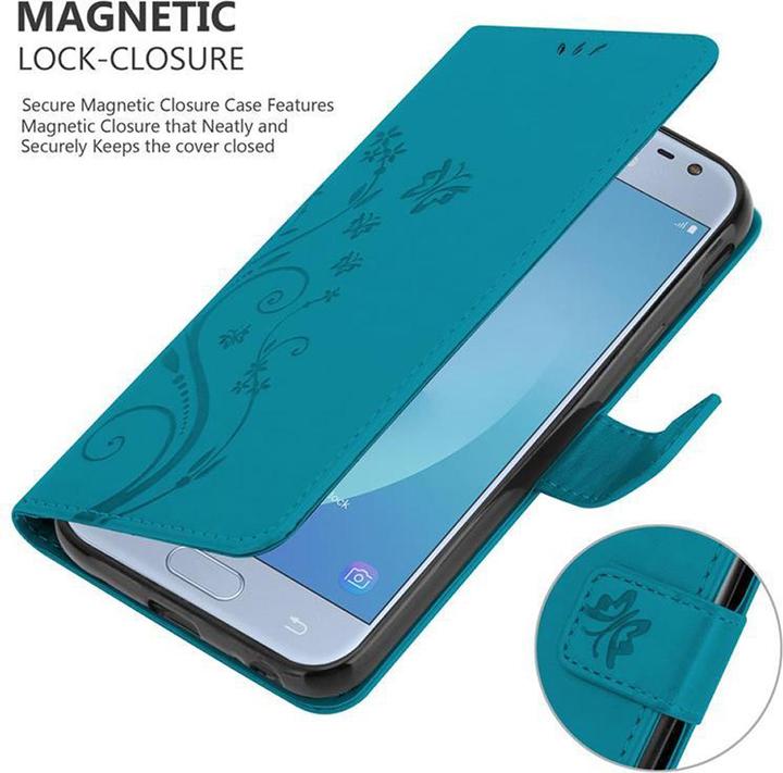 Actual product image Cadorabo Flower Book Cover (Samsung Galaxy J3 2017 (US version))