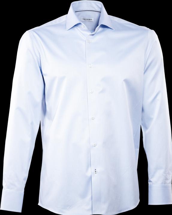 The Basics Hemd Modern Fit Hai bügelleicht blue regular