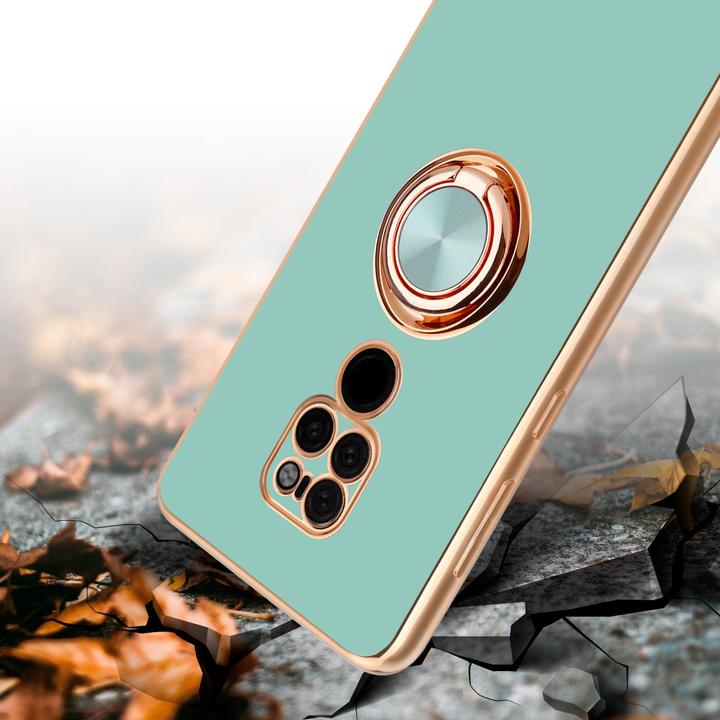 Actual product image Cadorabo Case for Huawei MATE 20 in TPU with camera protection and ring LM089 Style (Mate 20)
