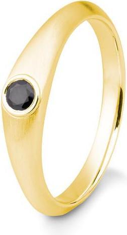 Produktbild Breuning RING - BRILLANT 0,15 Ct. schwarz (50, 750/18 K Gold)