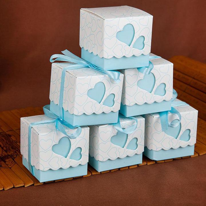Image du produit Boîte à bonbons bleue "Lovely" (10pcs)
