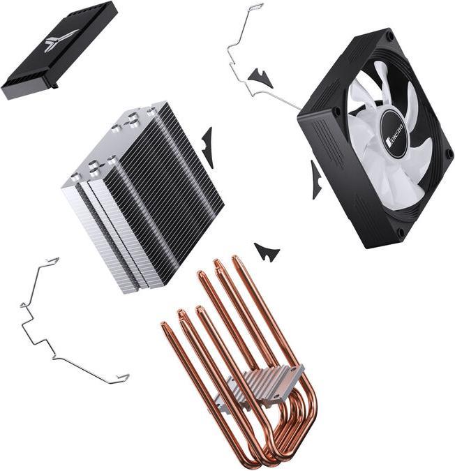Actual product image Jonsbo CR-1300 EVO CPU cooler, 90 mm - black