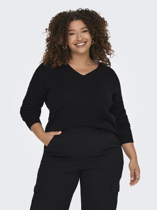 Image du produit Only Pull en maille curvy col V (XL)