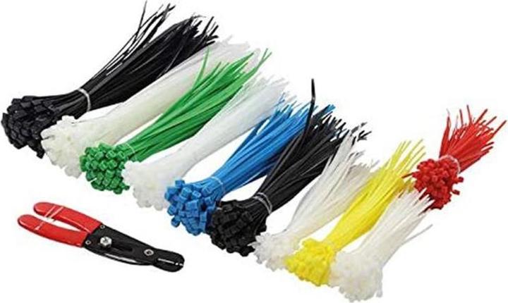 LogiLink Kabelbinder Set, 600 Stück inkl. Abisolierzange (Kunststoffkabelbinder, 230 mm, 600 Stk.)