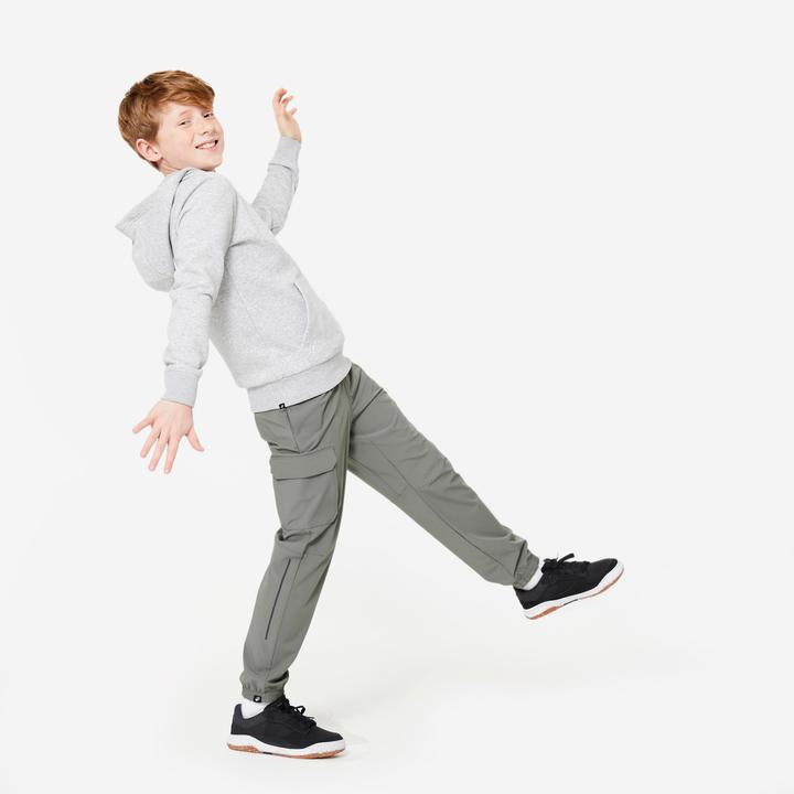 Actual product image Decathlon Kids cargo jogging trousers - green (10, 11, 12)