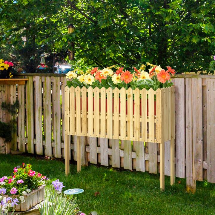 Image du produit Outsunny Clôture de jardin avec support pour plantes