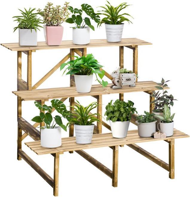 Immagine prodotto Outsunny Scala per piante Scaffale per fiori in legno di abete