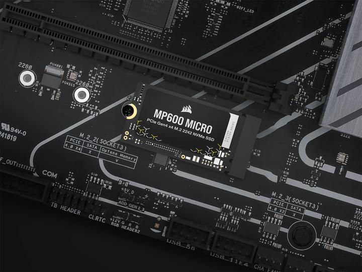 Actual product image Corsair MP600 MICRO 2TB NVMe PCIe M.2 2242 SSD (2000 GB, M.2 2242)
