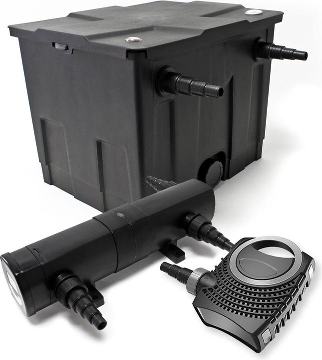 Actual product image Wiltec Set: Bio Pond Filter 12000l Super Eco 80W Pump 36W UVC Pond Clarifier