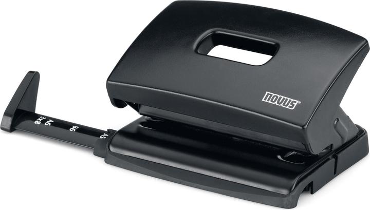 Novus Punch C 216, punching capacity: 16 sheets, black Punching: 80 mm, with stop rail, made of metal