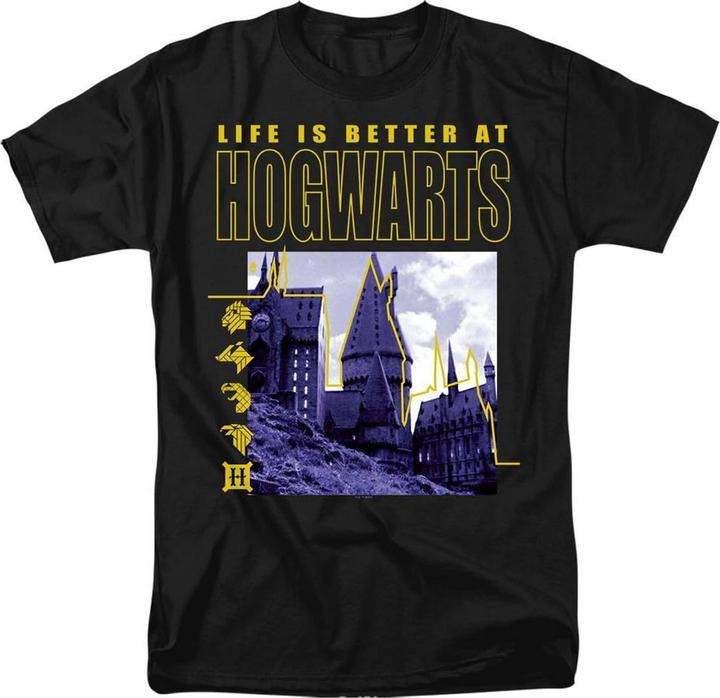 Image du produit - T-shirt LIFE IS BETTER AT HOGWARTS - Adulte (XL)