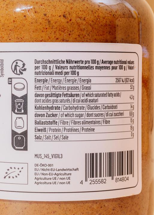 Nährwerte und Zutaten KoRo Bio Mandelmus mit Vanille und Zimt