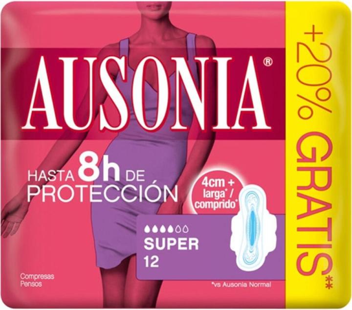 Immagine prodotto Ausonia compresas super alas 12 uds (12 x, Assorbenti igienici)