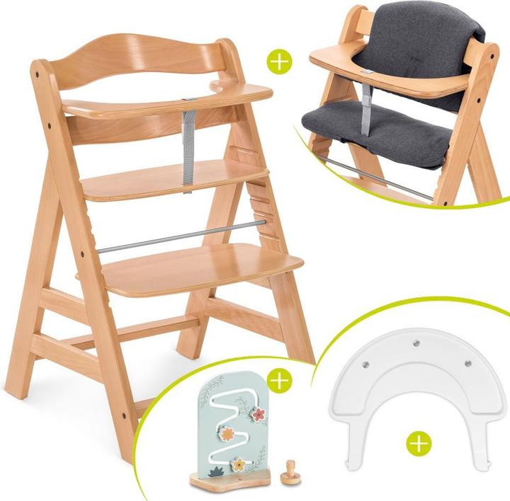 Produktbild Hauck Hochstühle Hochstuhl Alpha Plus Natur im Sparset - inkl. (Hochstuhl)