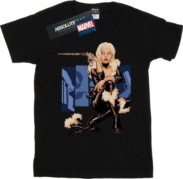 Actual product image Mens Black Cat Cover T-Shirt (3XL)